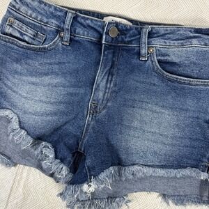 JBD Just Black‎ Denim Shorts Womens Medium Blue Denim Cut Off Ripped Distressed